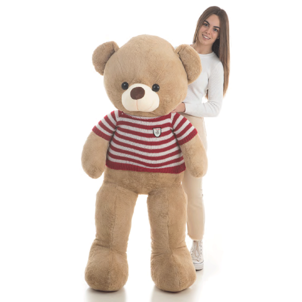 Urso Peluche Caramelo c/ Camisola Riscas 160cm Autobrinca Online