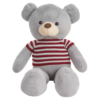 Urso Peluche Cinza c/ Camisola Riscas 160cm Autobrinca Online
