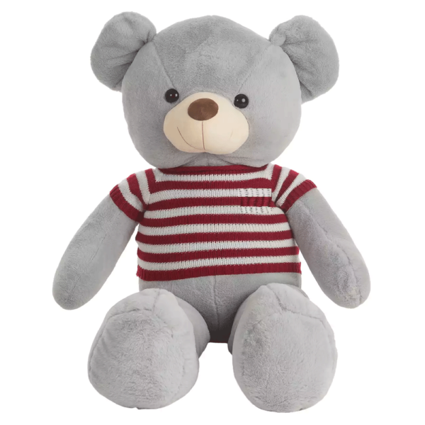 Urso Peluche Cinza c/ Camisola Riscas 160cm Autobrinca Online