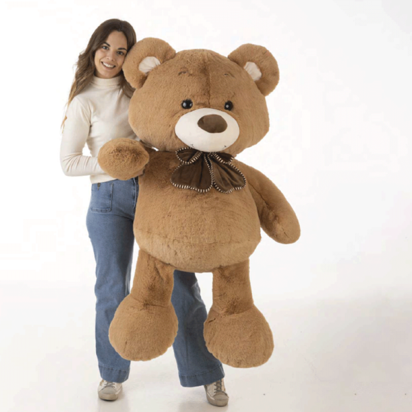 Urso Peluche c/ Laçarote Castanho Caramelo 120cm Autobrinca Online
