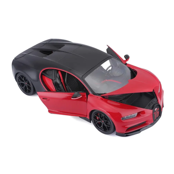Bugatti Chiron Sport Vermelho e Preto 1:18 Bburago Autobrinca Online