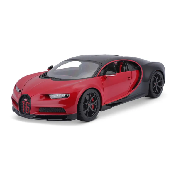 Bugatti Chiron Sport Vermelho e Preto 1:18 Bburago Autobrinca Online