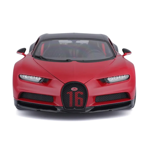 Bugatti Chiron Sport Vermelho e Preto 1:18 Bburago Autobrinca Online