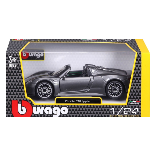 Porsche 918 Spyder Prata 1:24 Bburago Autobrinca Online