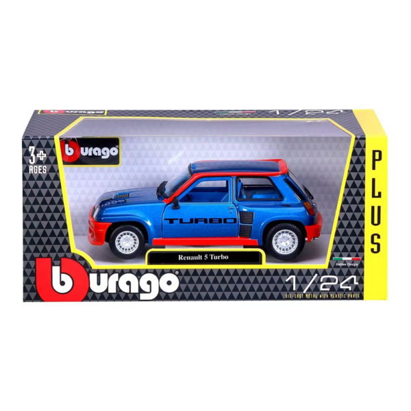 Renault R5 Turbo Azul e Vermelho 1:24 Bburago Autobrinca Online
