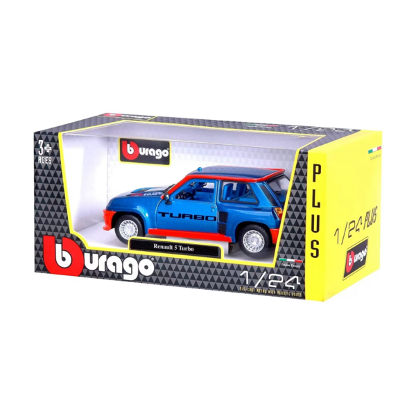 Renault R5 Turbo Azul e Vermelho 1:24 Bburago Autobrinca Online