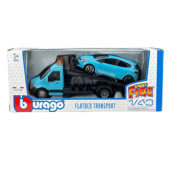 Renaut Clio Azul com Reboque 1:43 Bburago Autobrinca Online