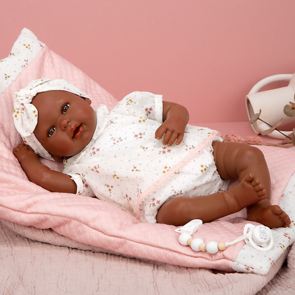 Boneca Reborn Arias Sasha c/ Almofada 45cm Autobrinca Online