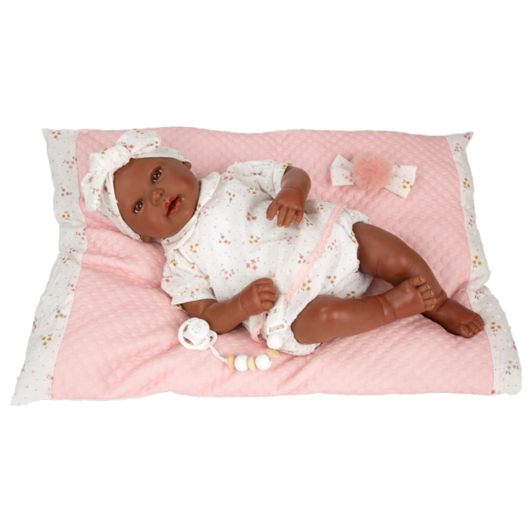 Boneca Reborn Arias Sasha c/ Almofada 45cm Autobrinca Online