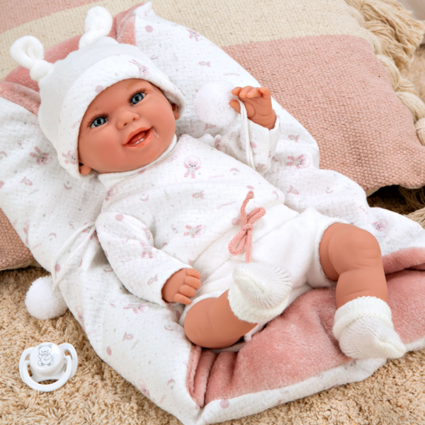 Boneca Elegance Arias Babyto Rosa c/ Manta 35cm Autobrinca Online