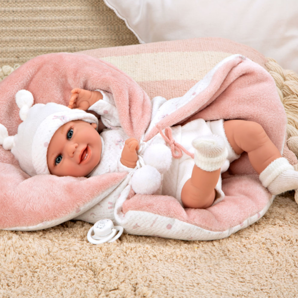 Boneca Elegance Arias Babyto Rosa c/ Manta 35cm Autobrinca Online