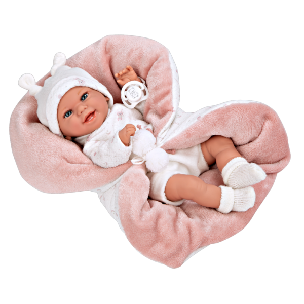 Boneca Elegance Arias Babyto Rosa c/ Manta 35cm Autobrinca Online