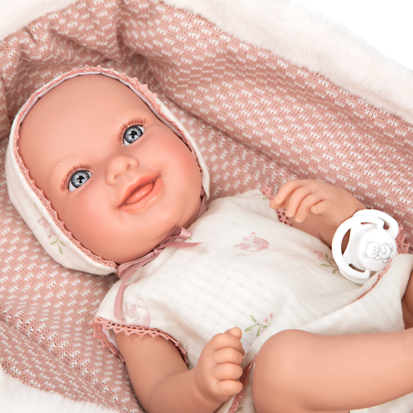 Boneca Elegance Arias Oli Rosa c/ Alcofa 38cm Autobrinca Online