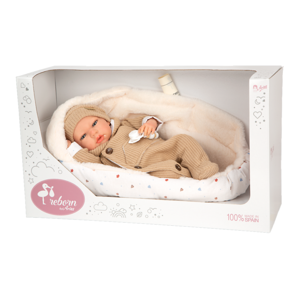Boneca Reborn Arias Olona c/ Saco de Dormir 40cm Autobrinca Online