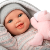 Boneca Reborn Arias Nadia c/ Cobertor e Ursinho 40cm Autobrinca Online
