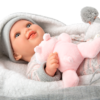 Boneca Reborn Arias Nadia c/ Cobertor e Ursinho 40cm Autobrinca Online