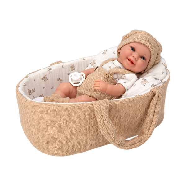 Boneca Elegance Arias Babyto Castanho c/ Alcofa 33cm Autobrinca Online