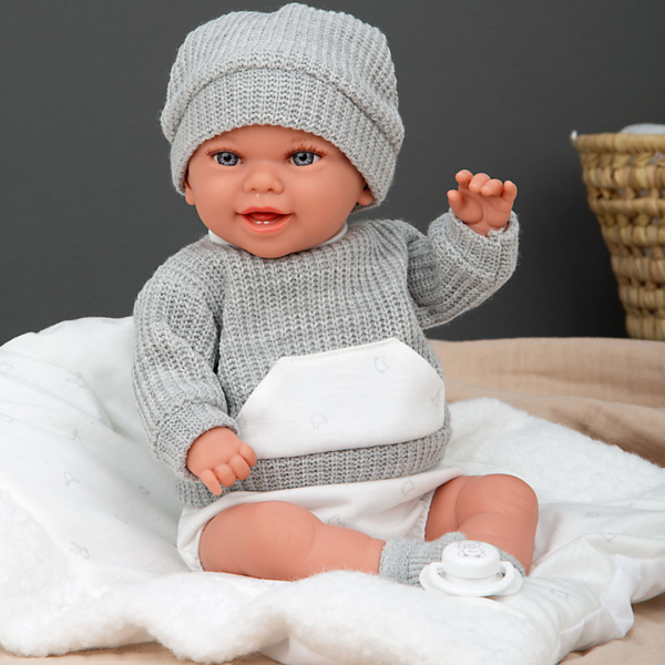 Boneca Elegance Arias Babyto Cinza c/ Almofada 35cm Autobrinca Online