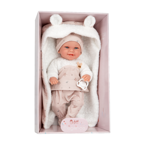 Boneca Elegance Arias Babyto Bege c/ Manta 33cm Autobrinca Online