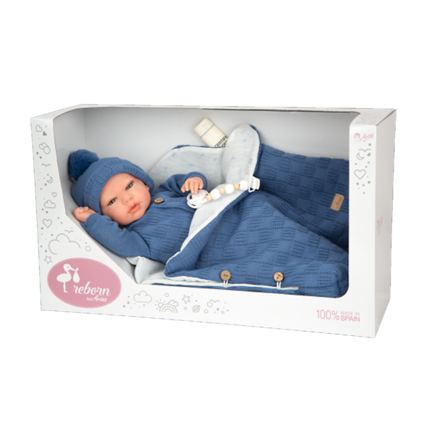 Boneco Reborn Arias Alberto c/ Saco de Dormir 40cm Autobrinca Online