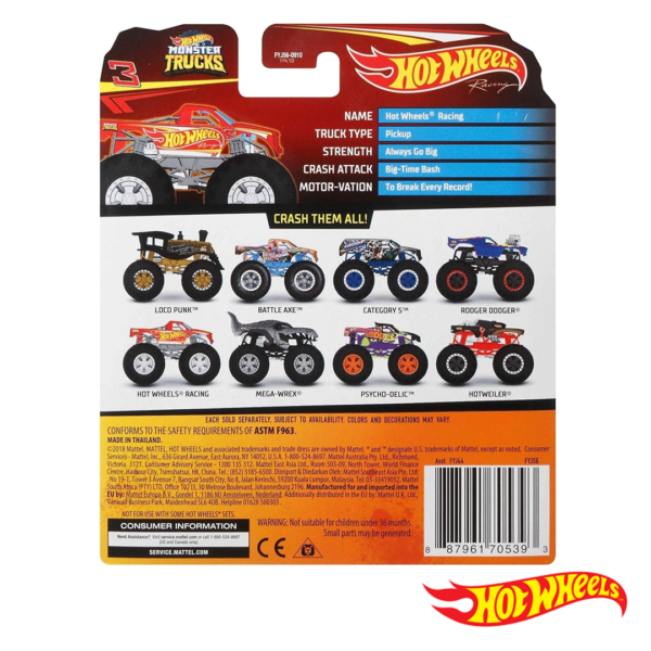 Hot Wheels Monster Truck 1:64 – Blister de 1 Veículo Autobrinca Online
