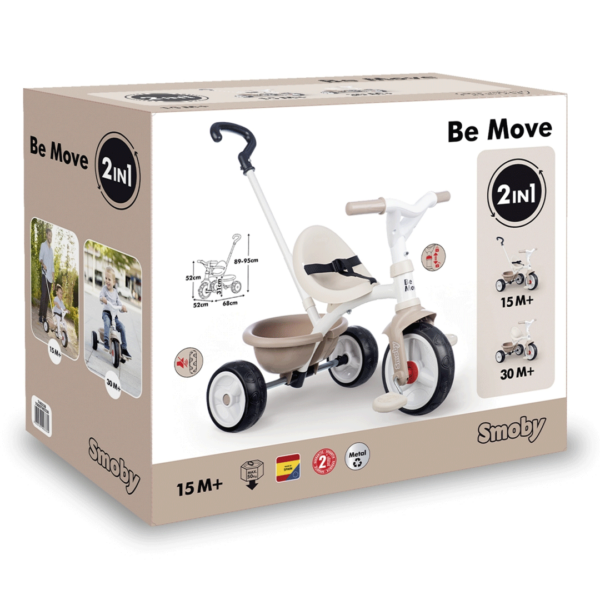 Triciclo Smoby Be Move Bege Autobrinca Online