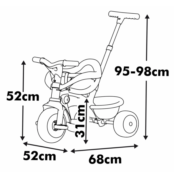 Triciclo Smoby Be Move Confort Bege Autobrinca Online