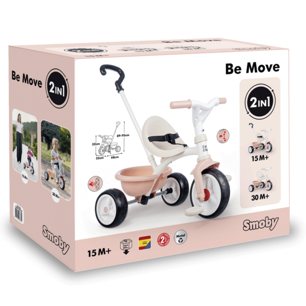Triciclo Smoby Be Move Rosa Nude Autobrinca Online
