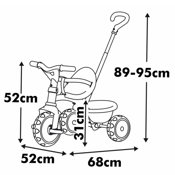 Triciclo Smoby Be Move Rosa Nude Autobrinca Online