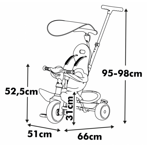 Triciclo Smoby Baby Balade Plus Bege Autobrinca Online