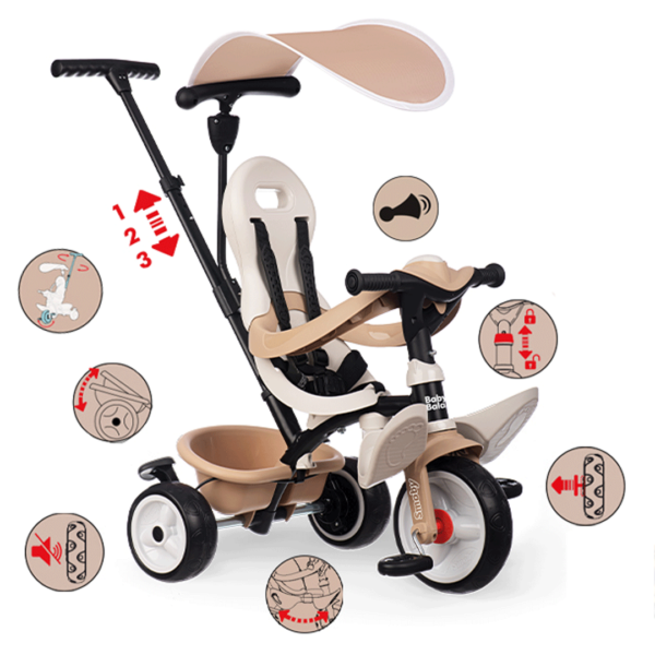 Triciclo Smoby Baby Balade Plus Bege Autobrinca Online