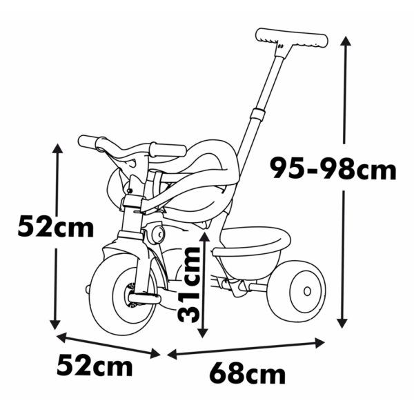 Triciclo Smoby Be Fun Confort Menta Autobrinca Online