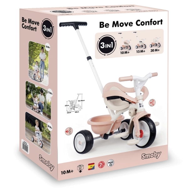 Triciclo Smoby Be Move Confort Rosa Nude Autobrinca Online