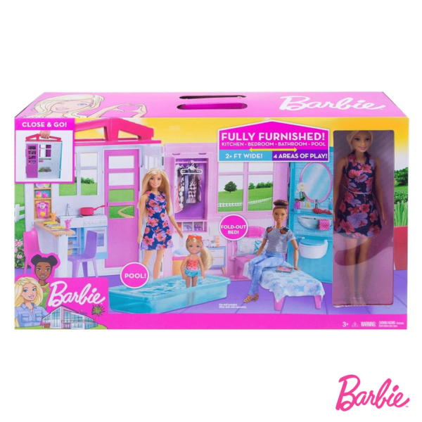 Barbie Casa de Férias c/ Boneca Autobrinca Online