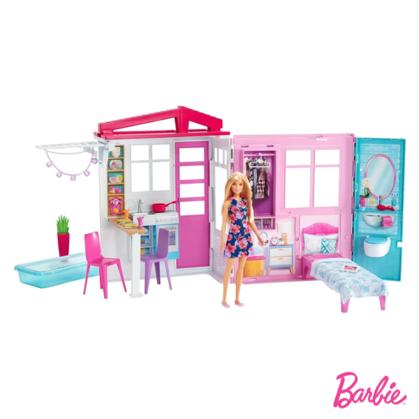 Barbie Casa de Férias c/ Boneca Autobrinca Online
