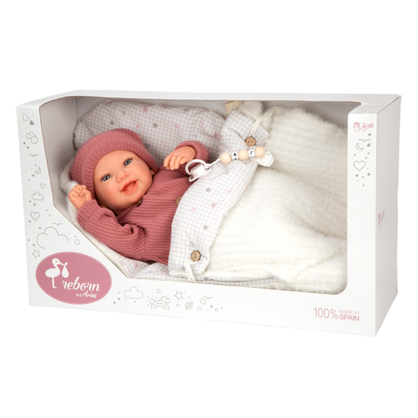 Bebé Reborn Arias Angélica c/ Canção dormir 45cm Autobrinca Online