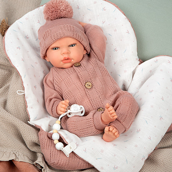 Bebé Reborn Arias Elba Rosa c/ Saco de Dormir 40cm Autobrinca Online