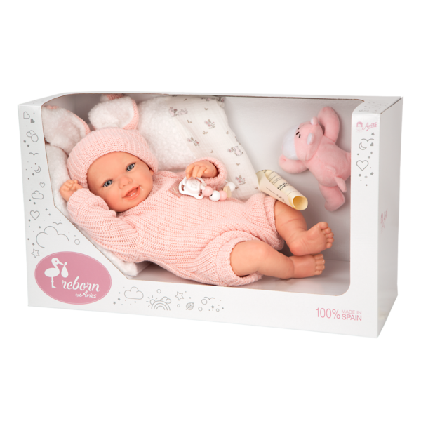 Bebé Reborn Lúcia c/ Almofada de Peluche 45cm Autobrinca Online