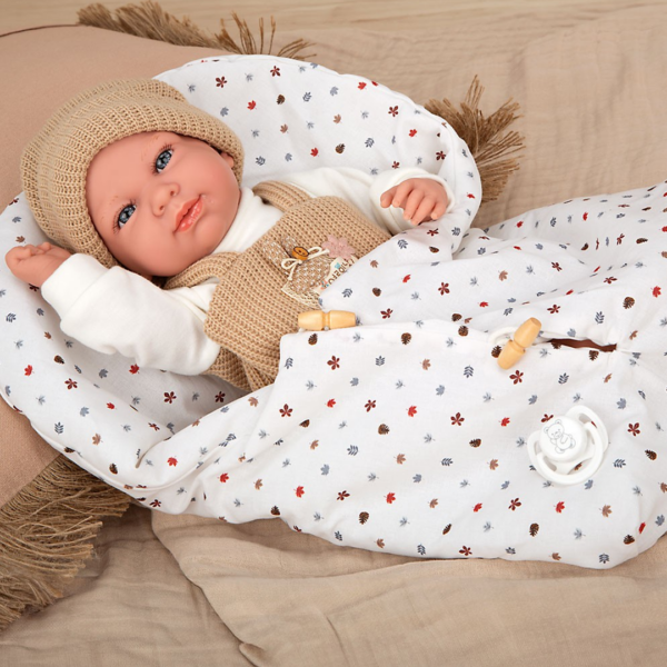 Boneca Elegance Arias Cris Bege c/ Saco de Dormir 40cm Autobrinca Online