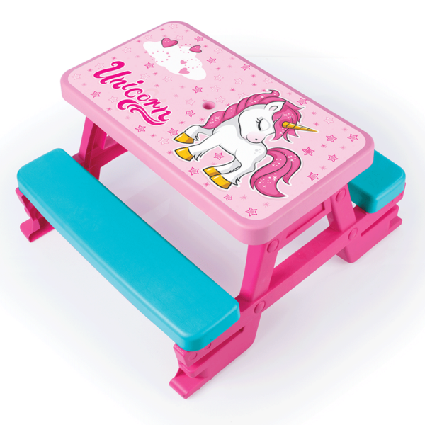 Mesa Picnic Dolu Unicórnio c/ Bancos Autobrinca Online