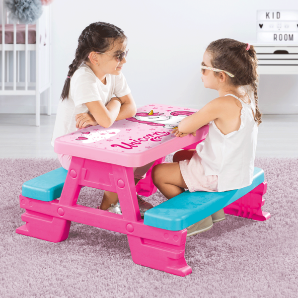 Mesa Picnic Dolu Unicórnio c/ Bancos Autobrinca Online