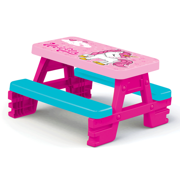 Mesa Picnic Dolu Unicórnio c/ Bancos Autobrinca Online