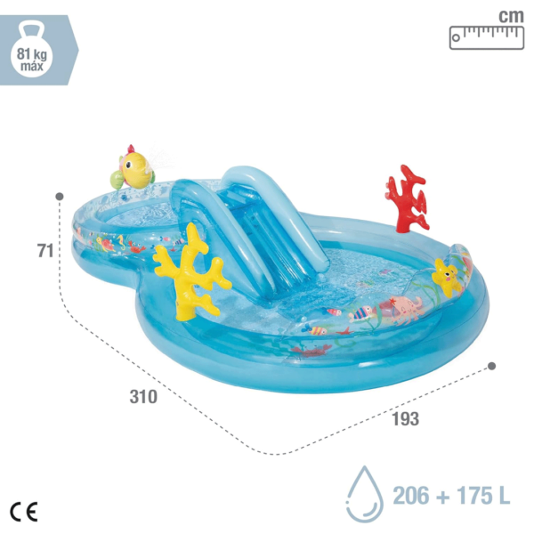 Piscina Intex Fundo do Mar 310x193x71cm Autobrinca Online