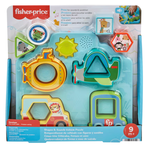 Quebra Cabeças Fisher-Price Formas e Sons de Veículos Autobrinca Online